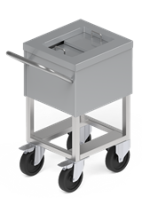 Trolley for shielded syringe dispensing system