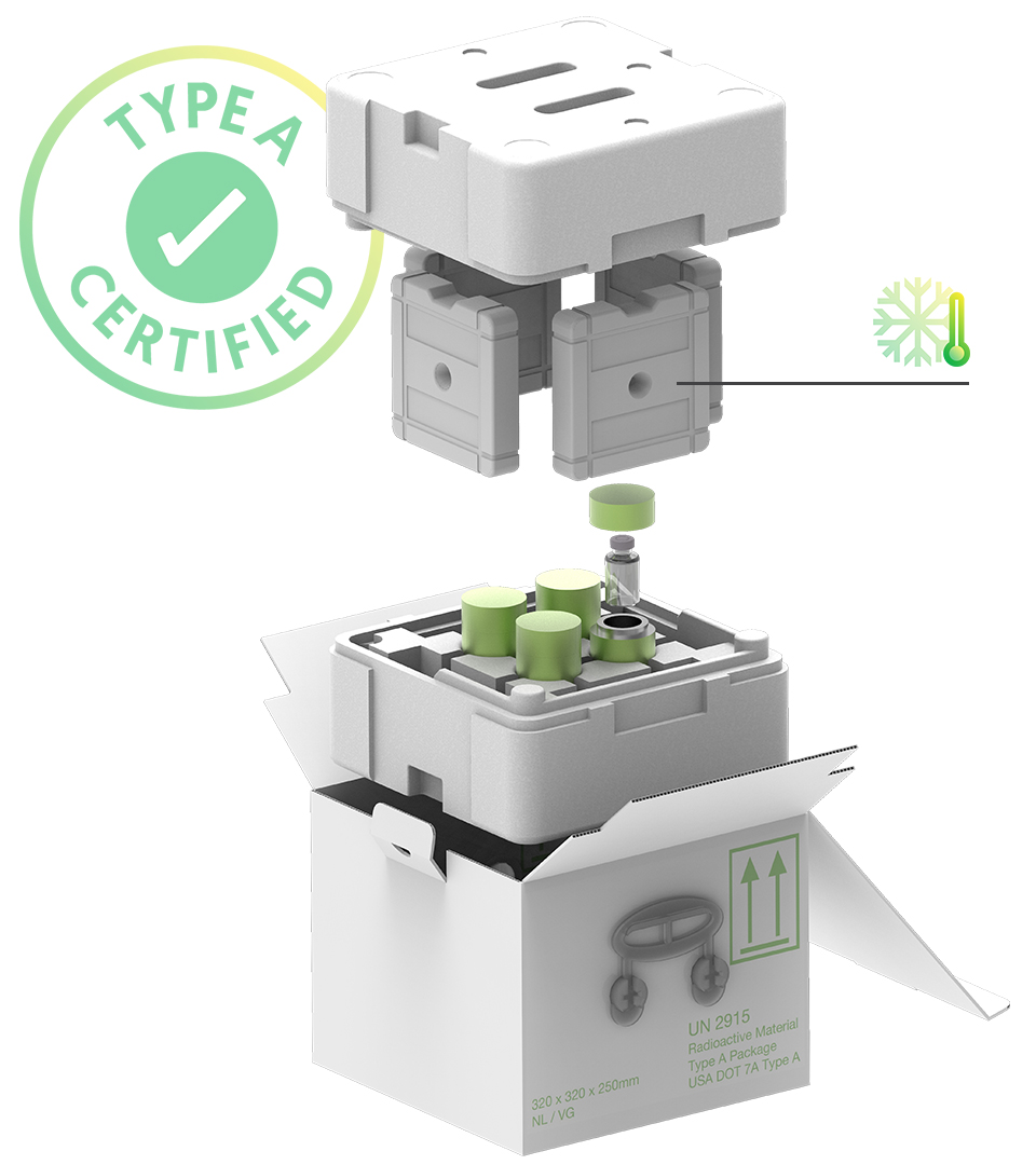 Exploded view of an example of Type A packaging